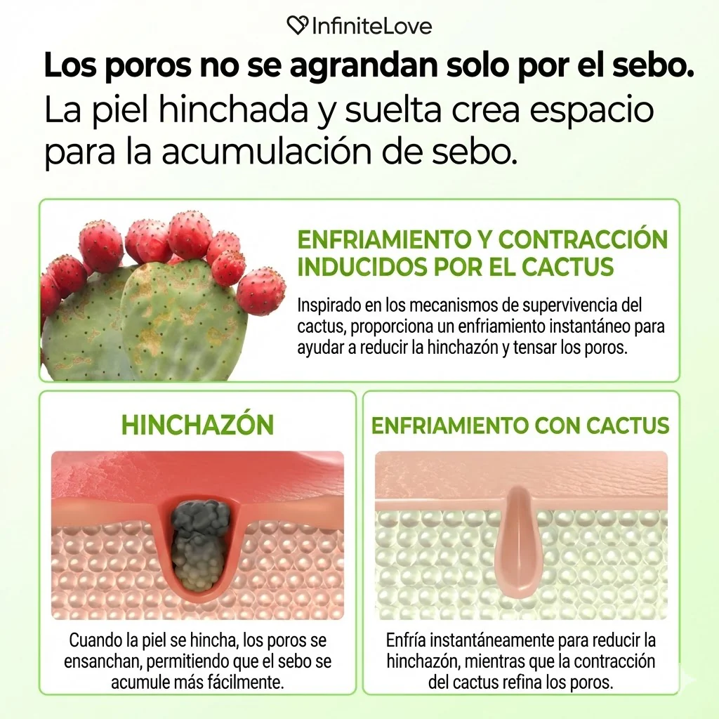 Multi-Bálsamo Coreano en Stick con Efecto Frío (Cactus Cooling) para Minimizar Poros, Desinflamar el Rostro y Reparar la Piel - Image 3