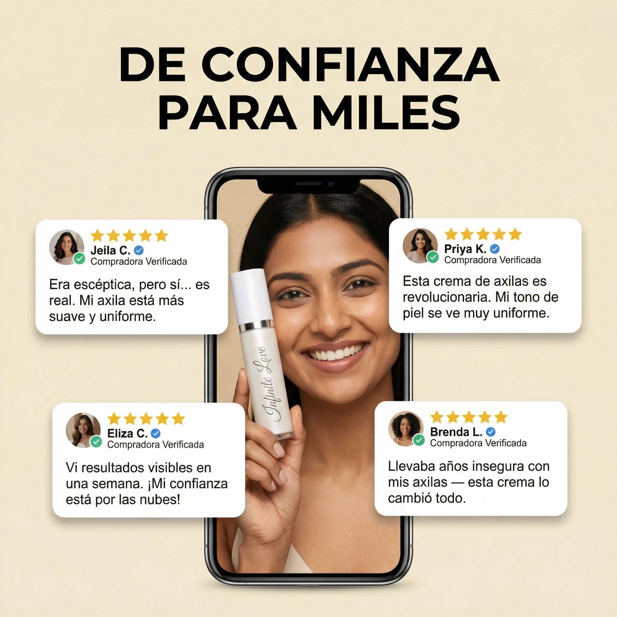 Crema Aclarante para Axilas Hidratación Profunda y Corrección de Manchas Oscuras - Image 4