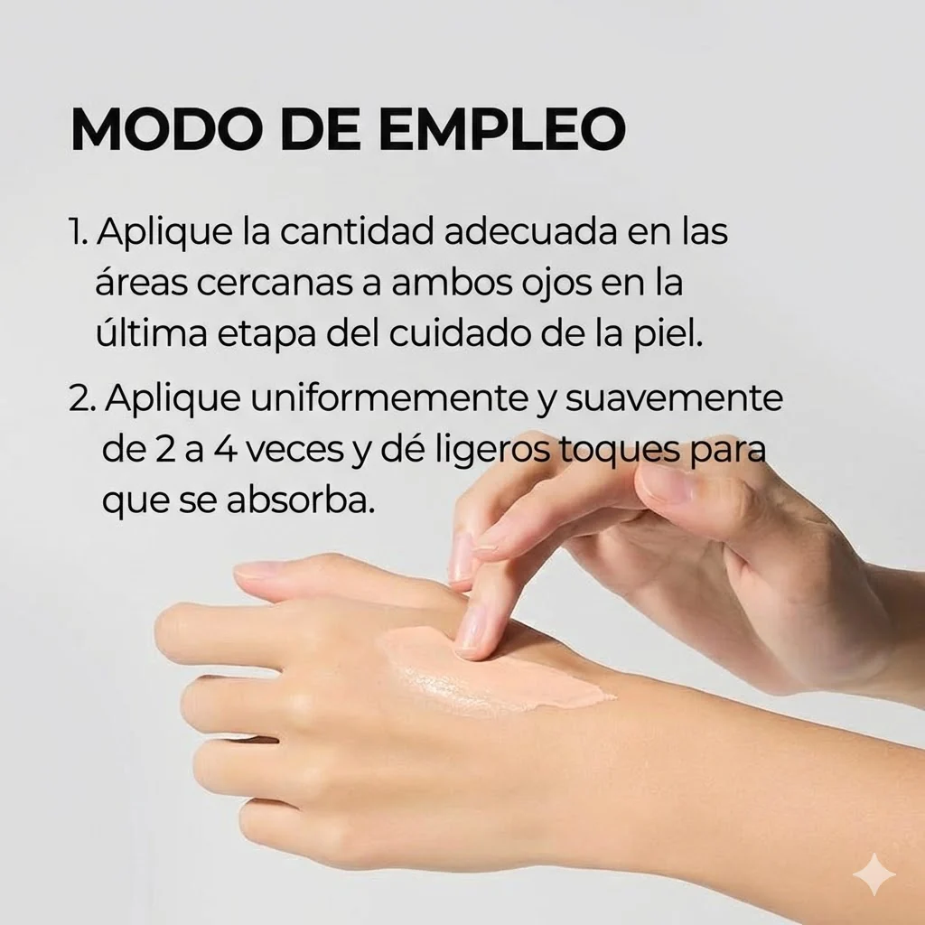 Crema de Ojos Coreana con Calcio y Elastina para Manchas Oscuras, Ojeras y Flacidez (Efecto Lifting) - Image 5