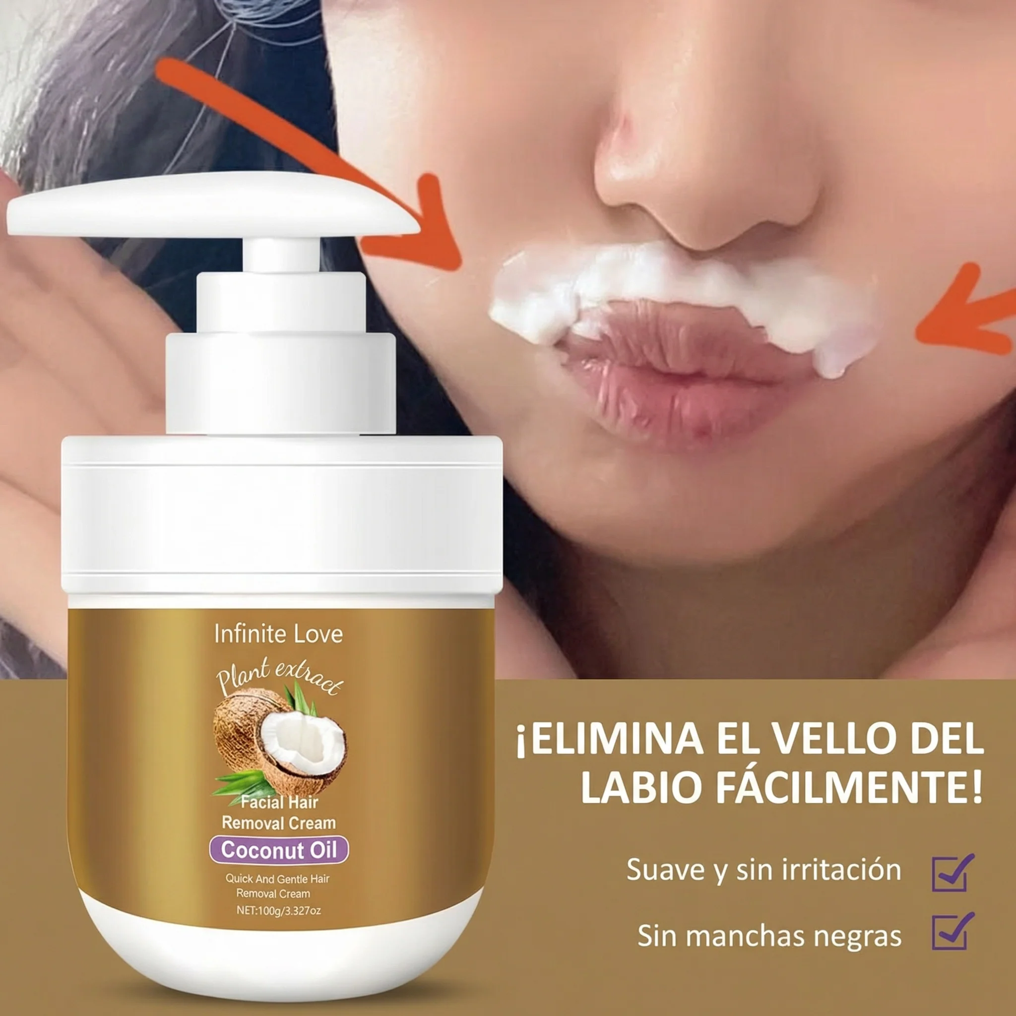Crema Depilatoria Facial – Eliminación Delicada del Vello - Image 3