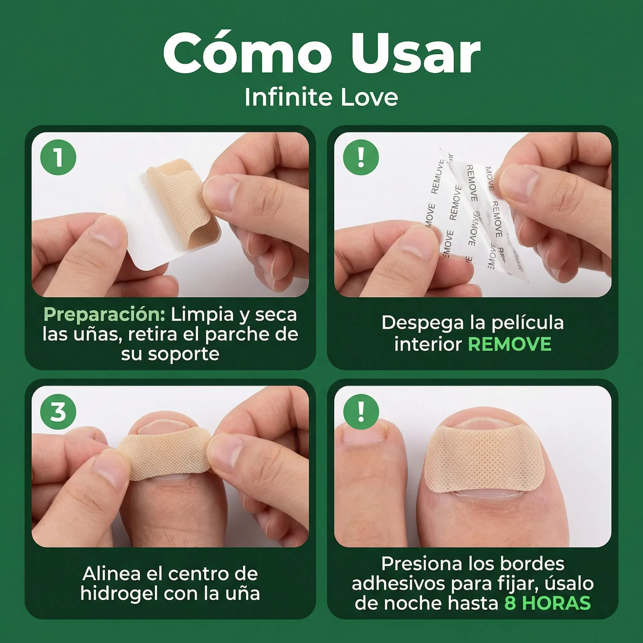 Parches Renovadores para Uñas – Tratamiento Nocturno 8h - Image 2