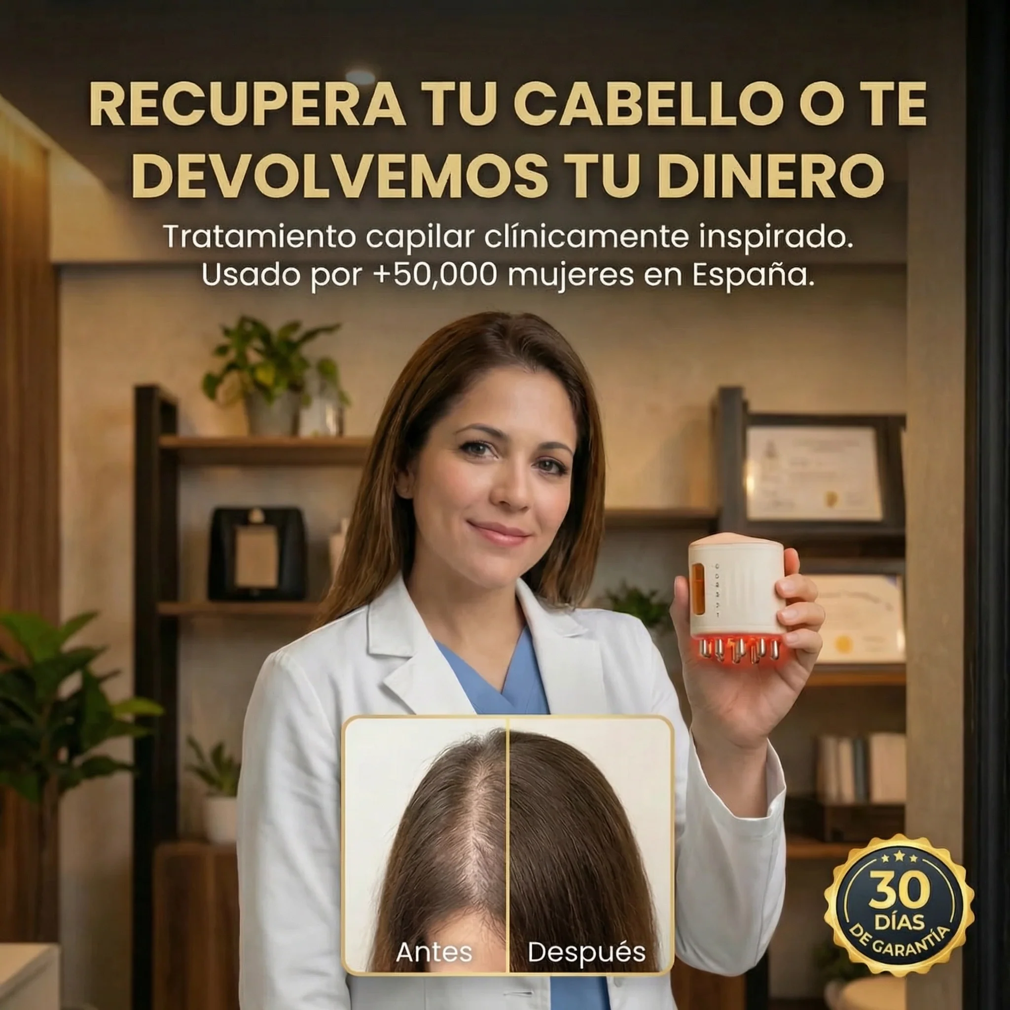 Renacer Capilar – Dispositivo Anticaída con Microcorriente y Luz Roja - Image 2