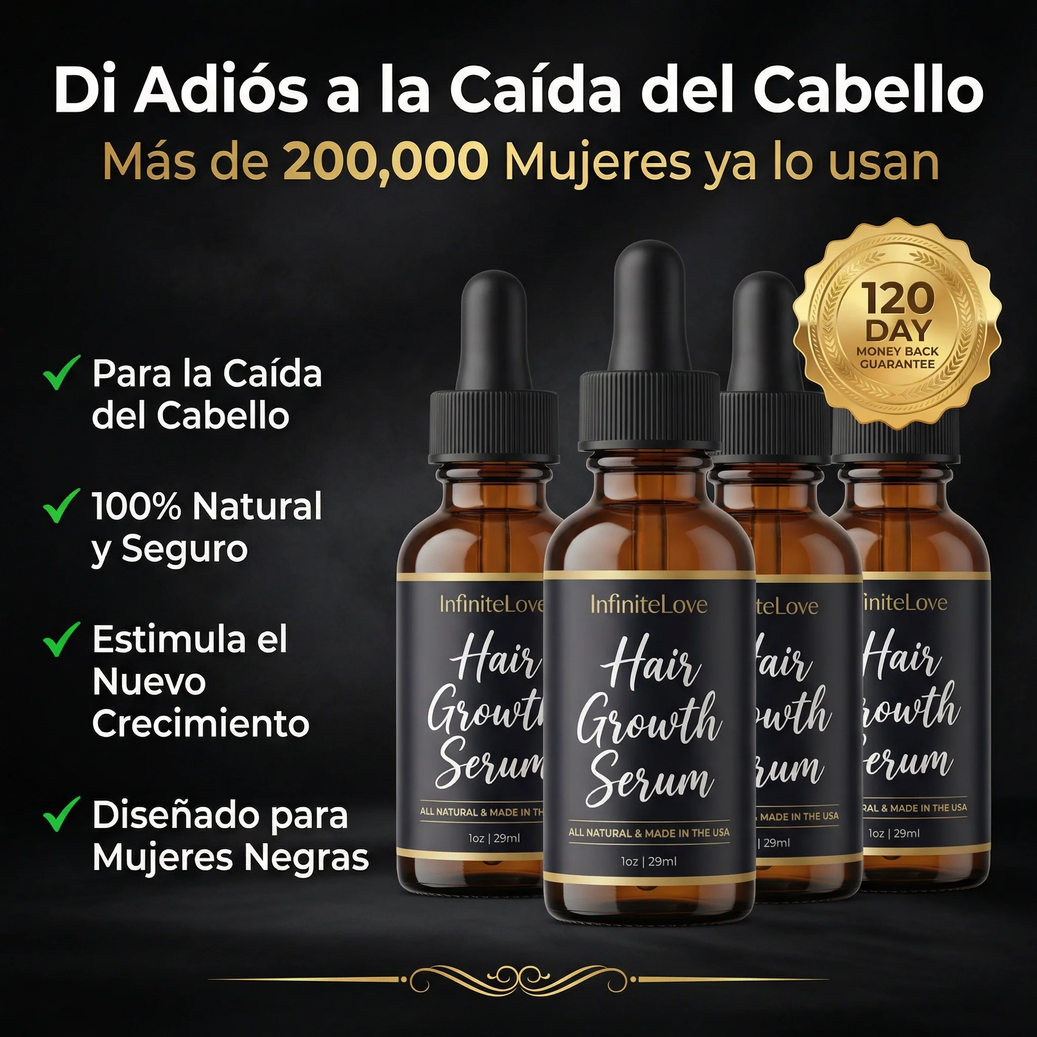 Sérum Capilar AfroGrowth™ – Crecimiento y Fuerza para Cabello Afro