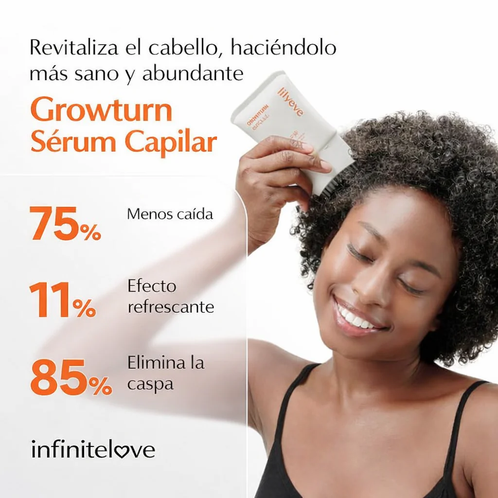 Suero Estimulador de Crecimiento Capilar con Cepillo Masajeador Integrado para Frenar la Caída y Engrosar el Cabello - Image 5